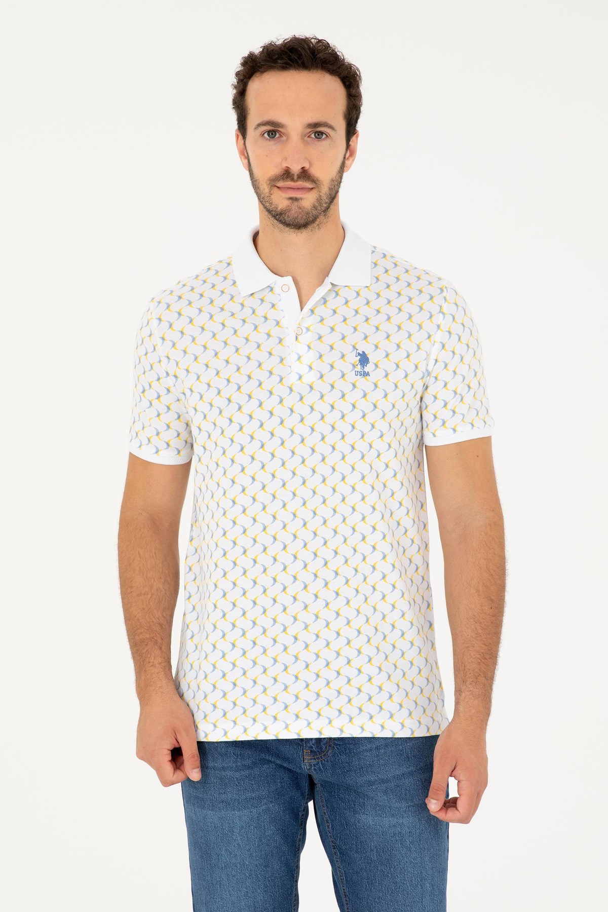 U.S. Polo Assn. Erkek Tişört  50281925-VR032 Mavi