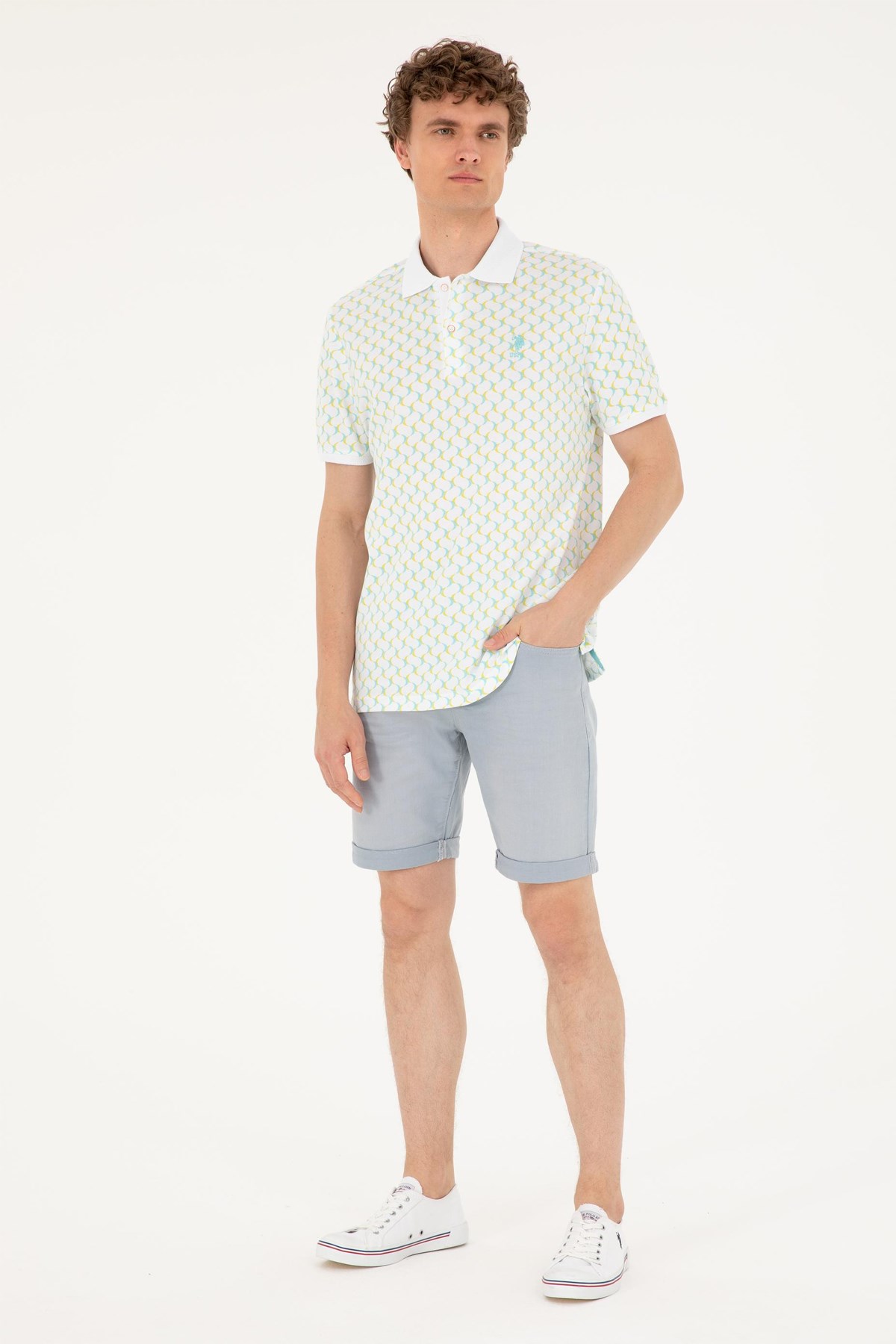 U.S. Polo Assn. Erkek Tişört  50281925-VR090 Yeşil