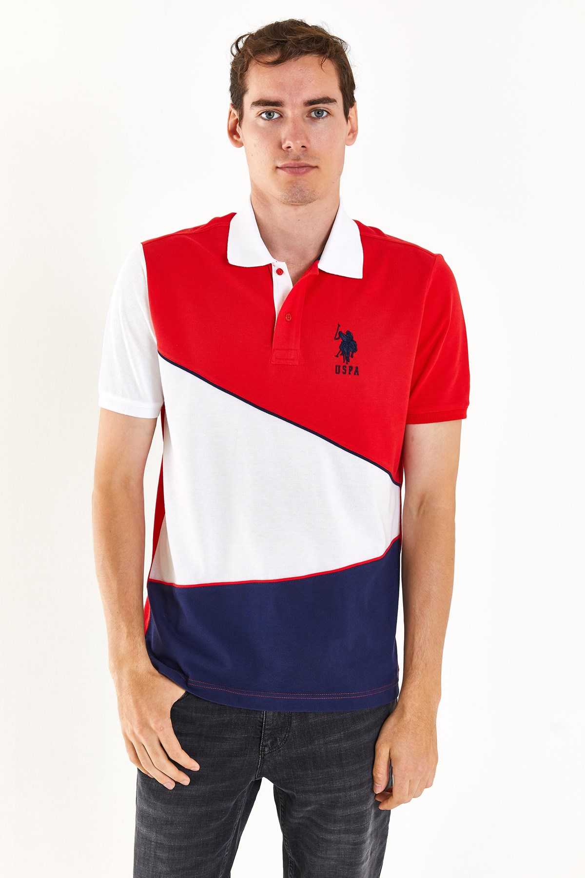 U.S. Polo Assn. Regular Erkek Tişört 50281946-VR030 Kırmızı