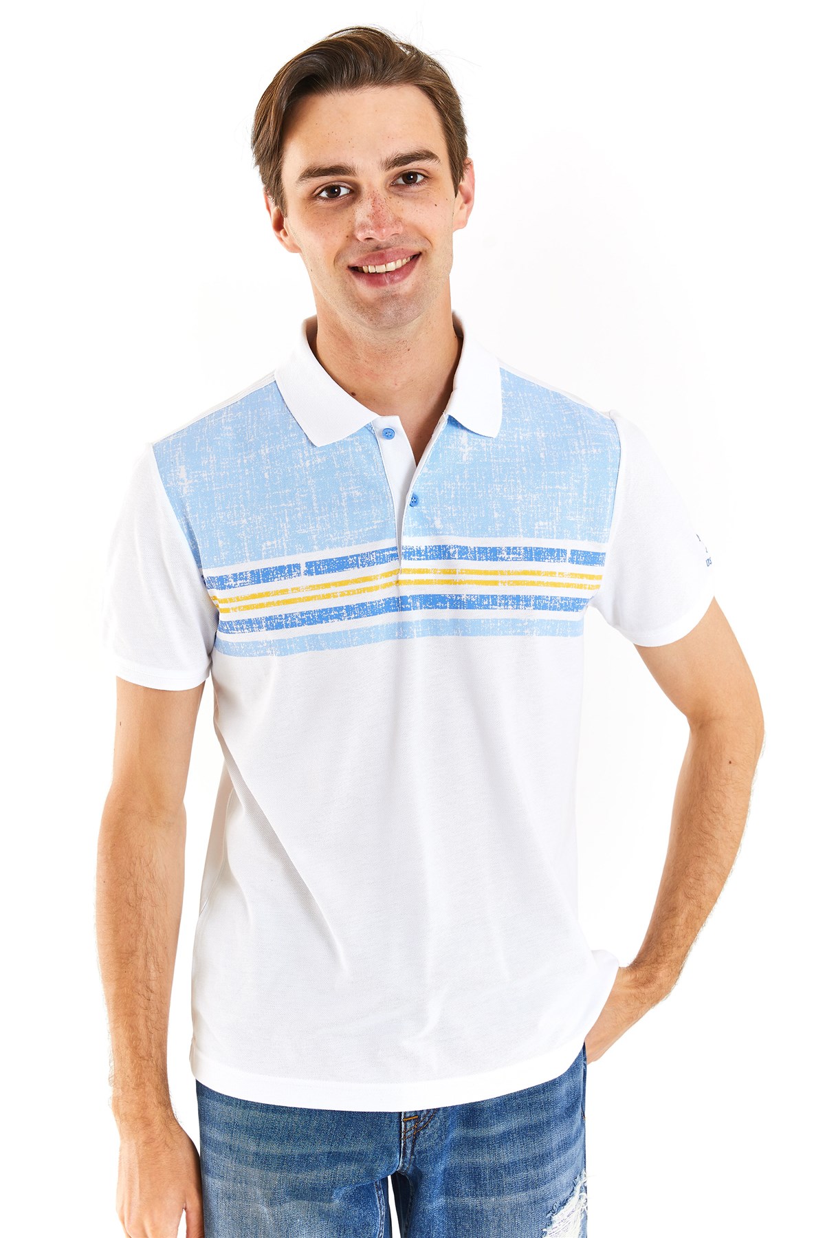 U.S. Polo Assn. Erkek Tişört 50281951-VR032 Mavi