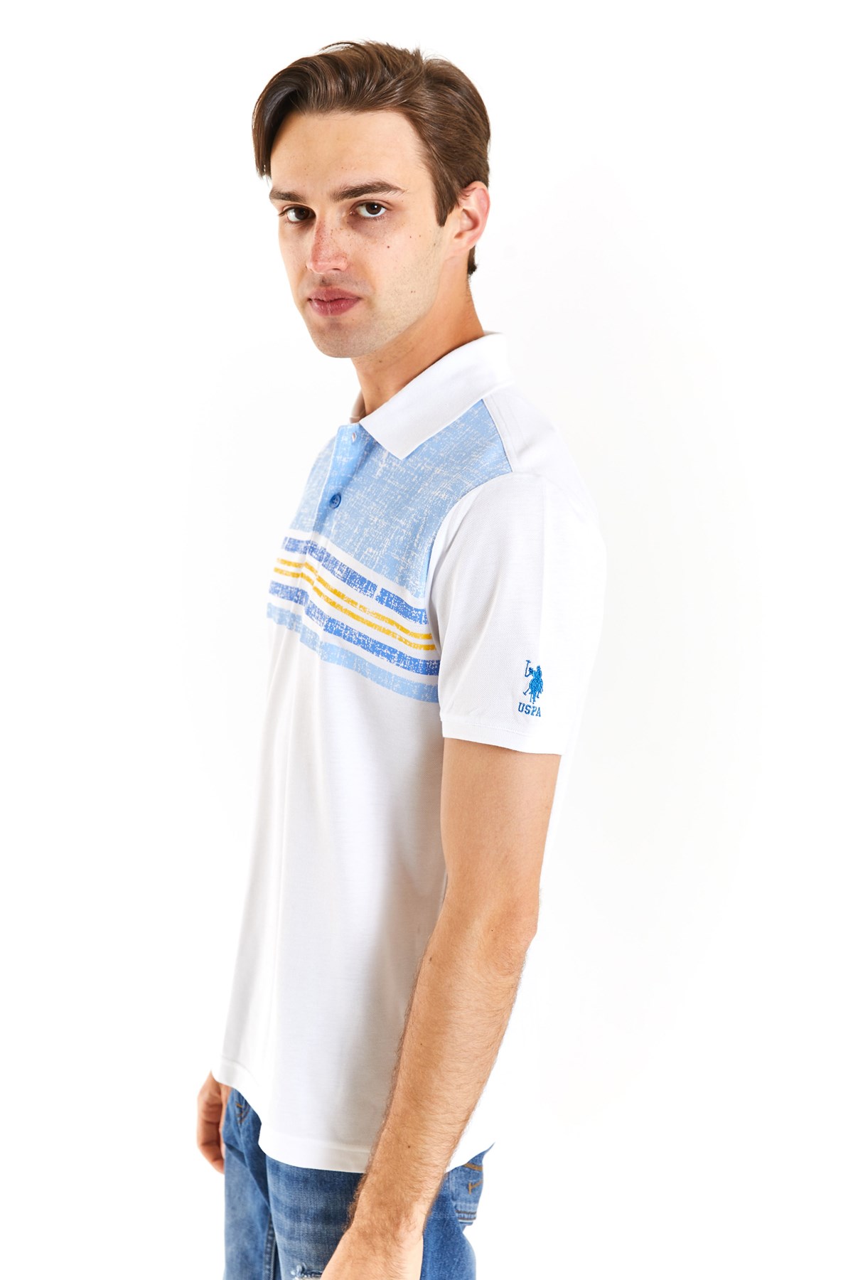U.S. Polo Assn. Erkek Tişört 50281951-VR032 Mavi