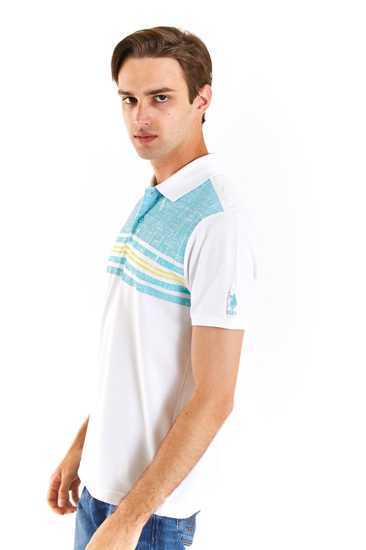 U.S. Polo Assn. Regular Erkek Tişört 50281951-VR090 Yeşil