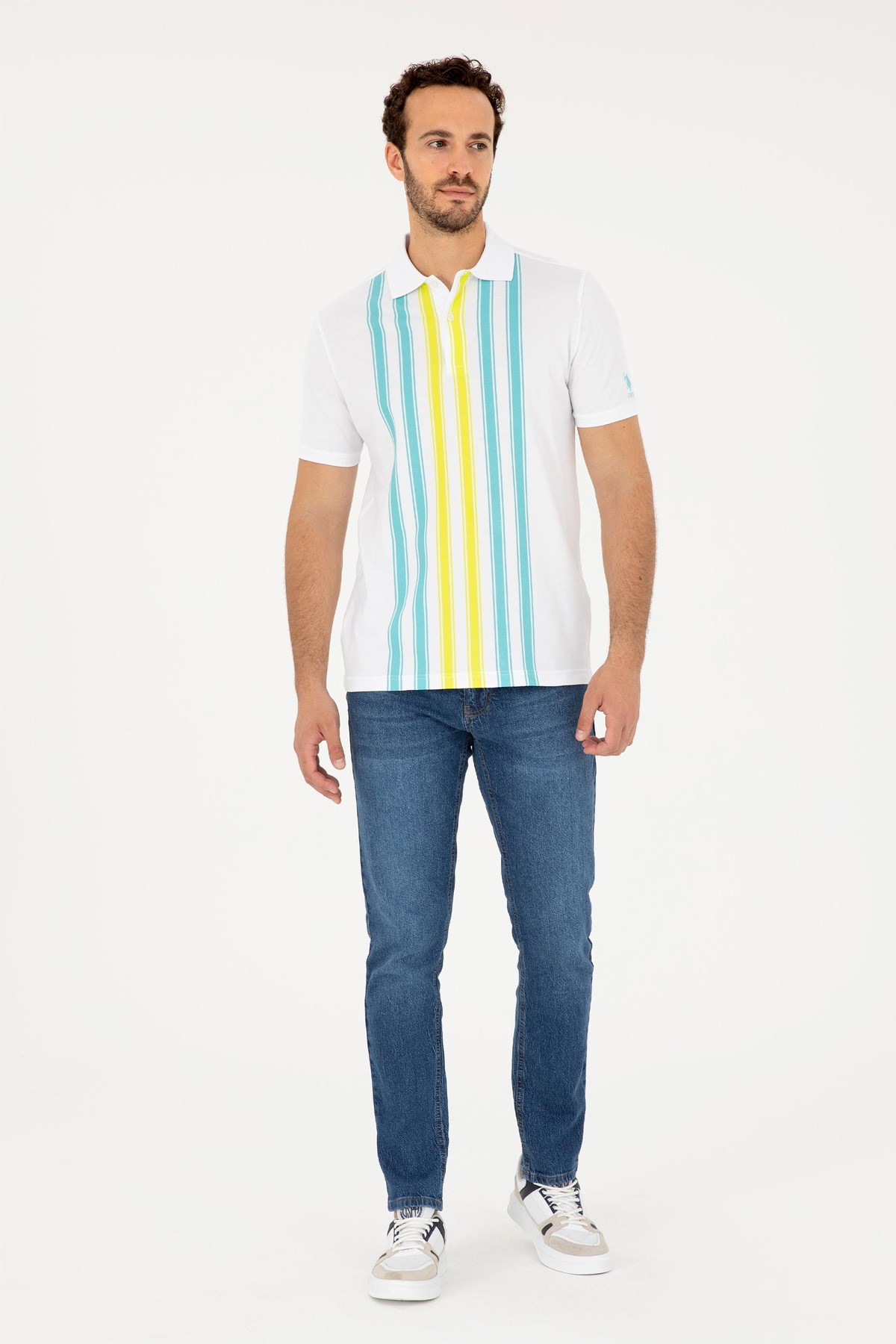 U.S. Polo Assn. Erkek Tişört  50281954-VR013 Beyaz
