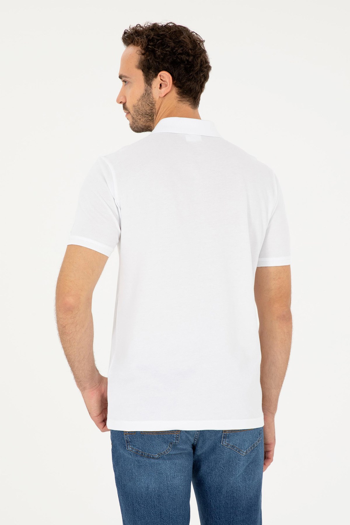 U.S. Polo Assn. Erkek Tişört  50281954-VR013 Beyaz