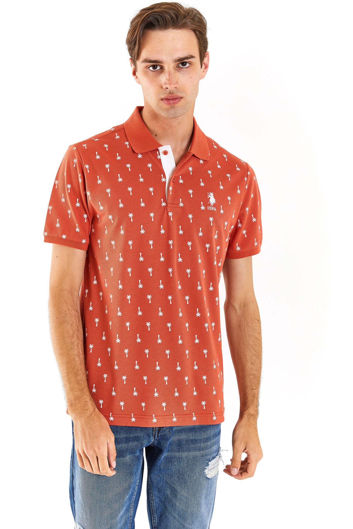 U.S. Polo Assn. Erkek Tişört 50281960-VR042 Pembe