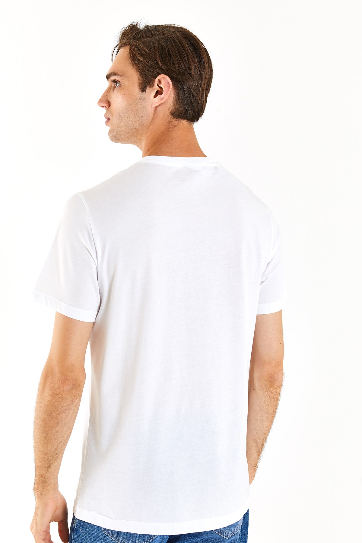 U.S. Polo Assn. Erkek Tişört 50282005-VR013 Beyaz