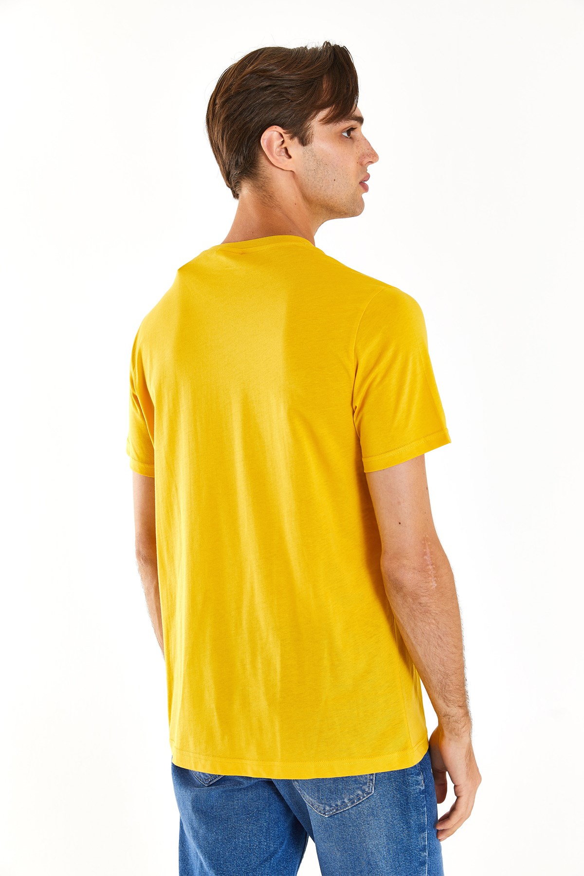 U.S. Polo Assn. Erkek Regular Tişört 50282007-VR043 Sarı