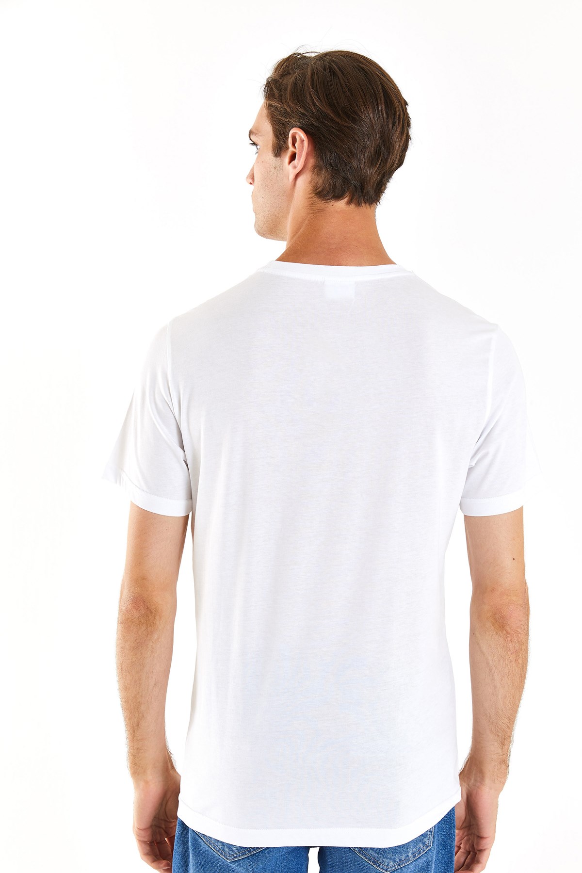 U.S. Polo Assn. Erkek Tişört 50282027-VR013 Beyaz