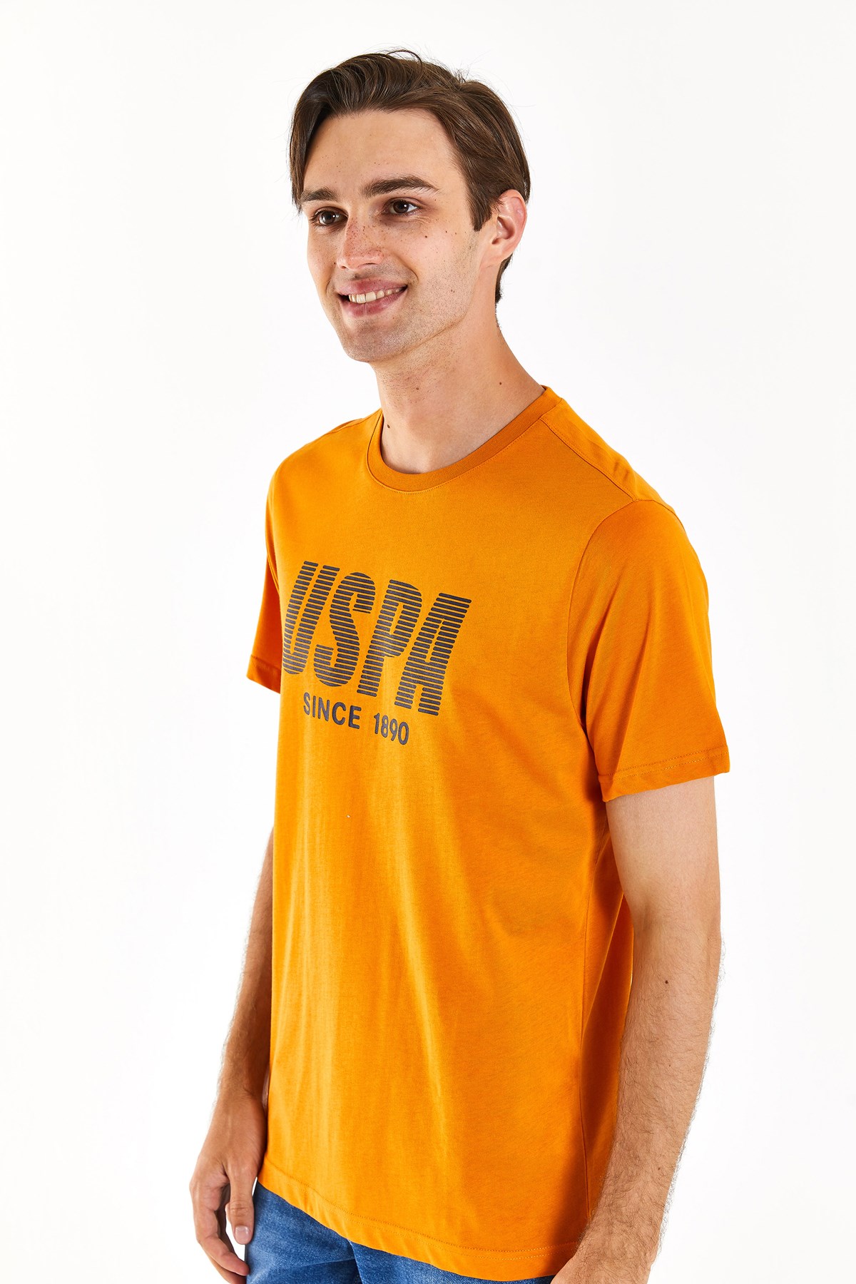 U.S. Polo Assn. Erkek Tişört 50282027-VR031 Turuncu