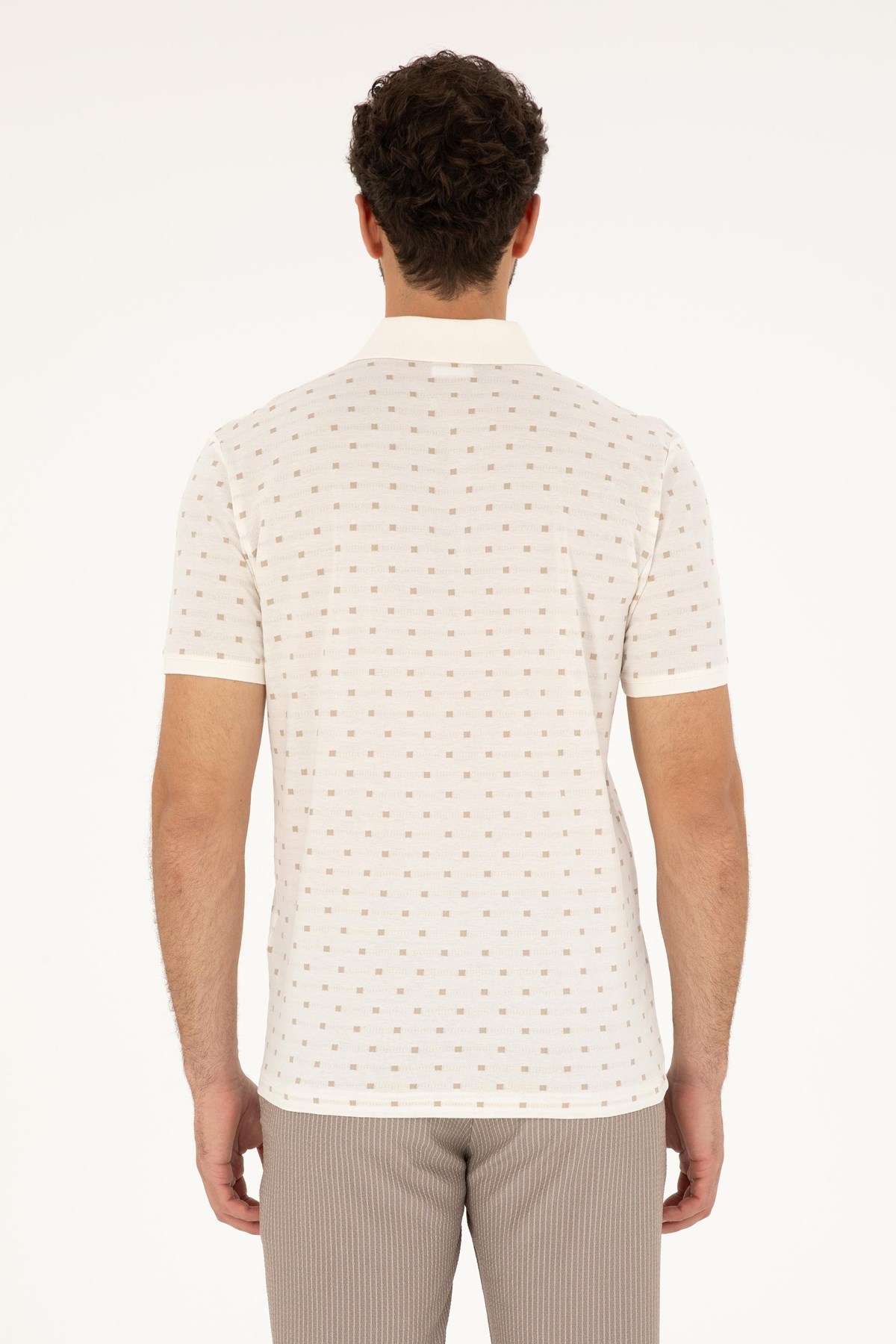 U.S. Polo Assn. Erkek Tişört  50282501-VR019 Ekru
