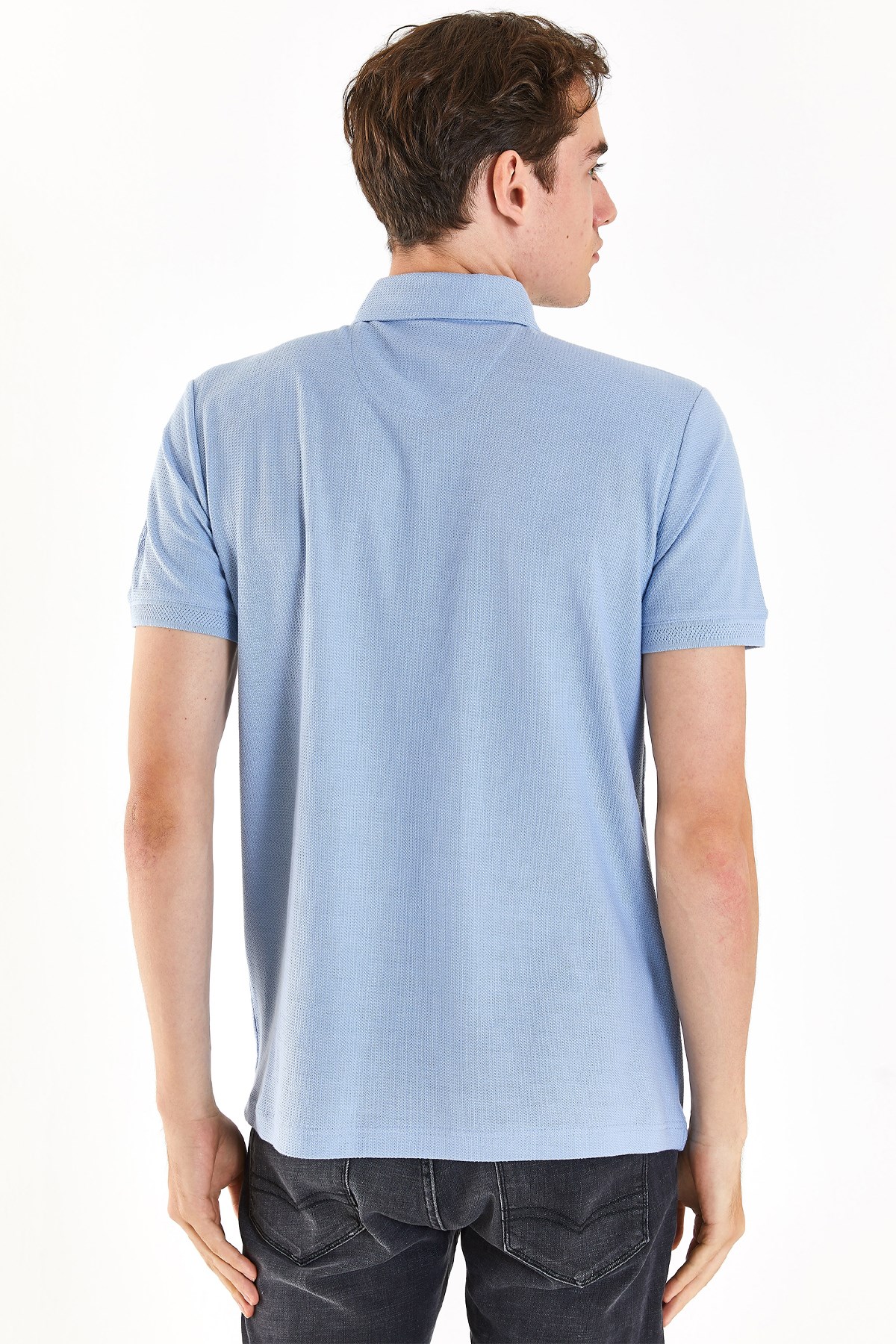 U.S. Polo Assn. Erkek Slim Fit Tişört 50282502-VR003 Mavi