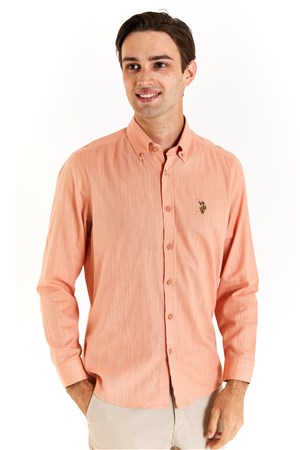 U.S. Polo Assn. Erkek Regular Gömlek 50282588-VR047 Turuncu