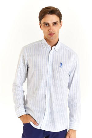 U.S. Polo Assn. Erkek Gömlek 50282870-VR003 Mavi