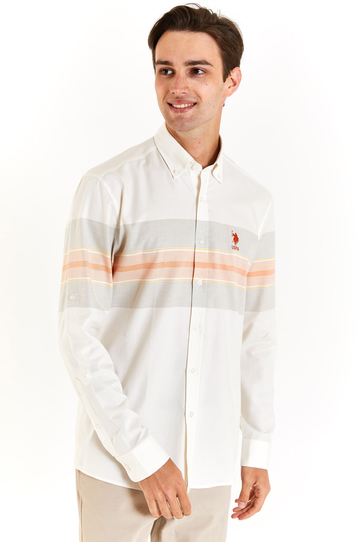 U.S. Polo Assn. Erkek Gömlek 50282877-VR042 Pembe