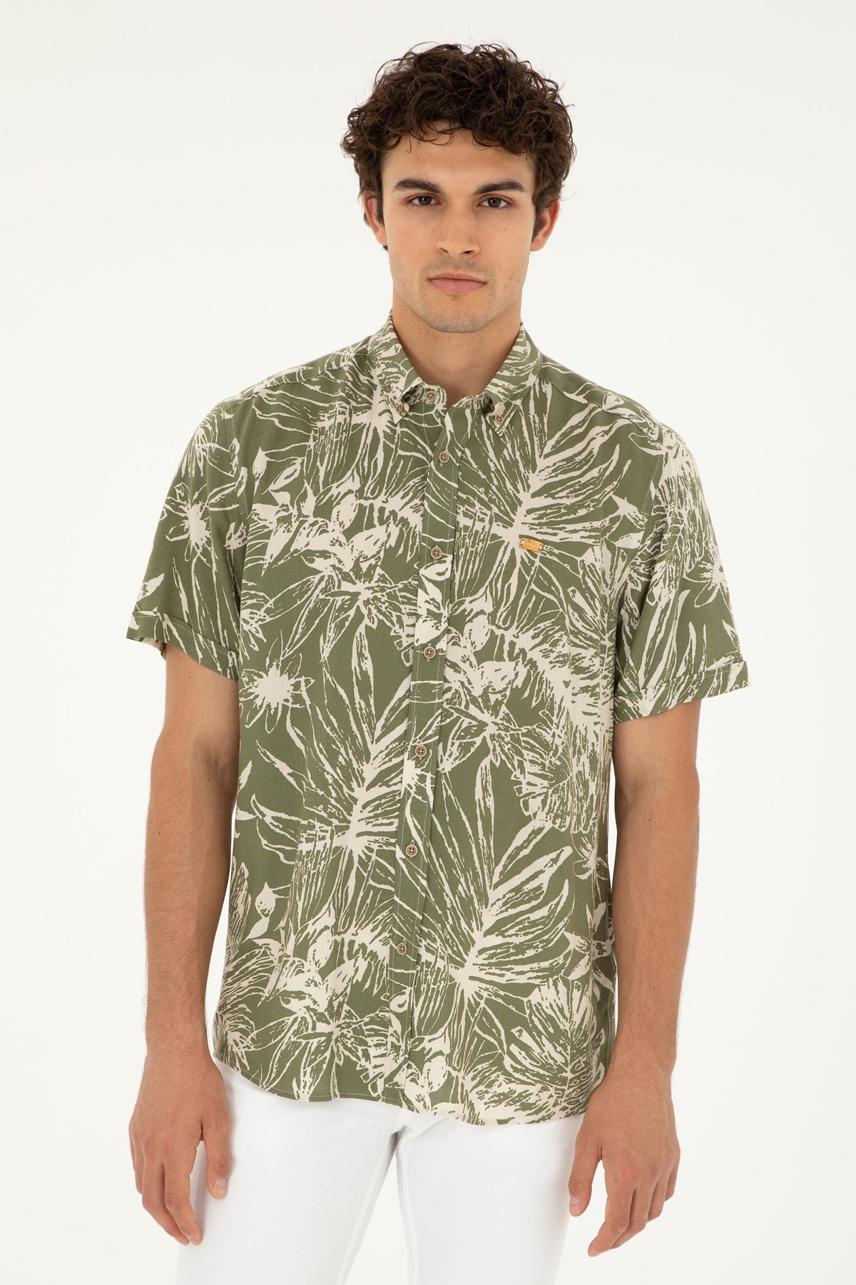 U.S. Polo Assn. Erkek Gömlek 50283666-VR027 Haki