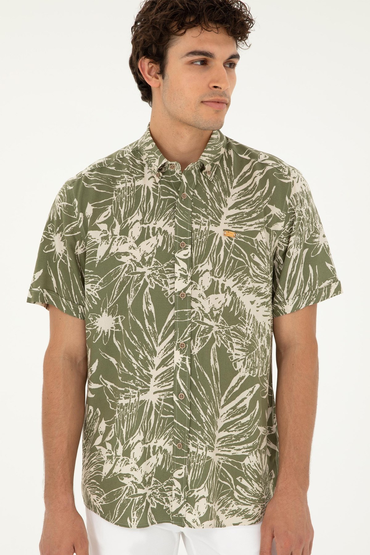 U.S. Polo Assn. Erkek Gömlek 50283666-VR027 Haki