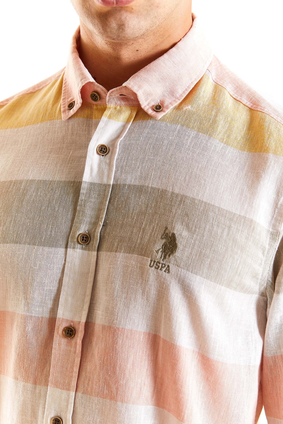 U.S. Polo Assn. Erkek Gömlek 50283667-VR027 Haki
