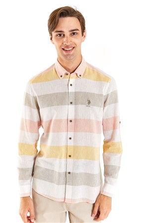 U.S. Polo Assn. Erkek Gömlek 50283667-VR027 Haki