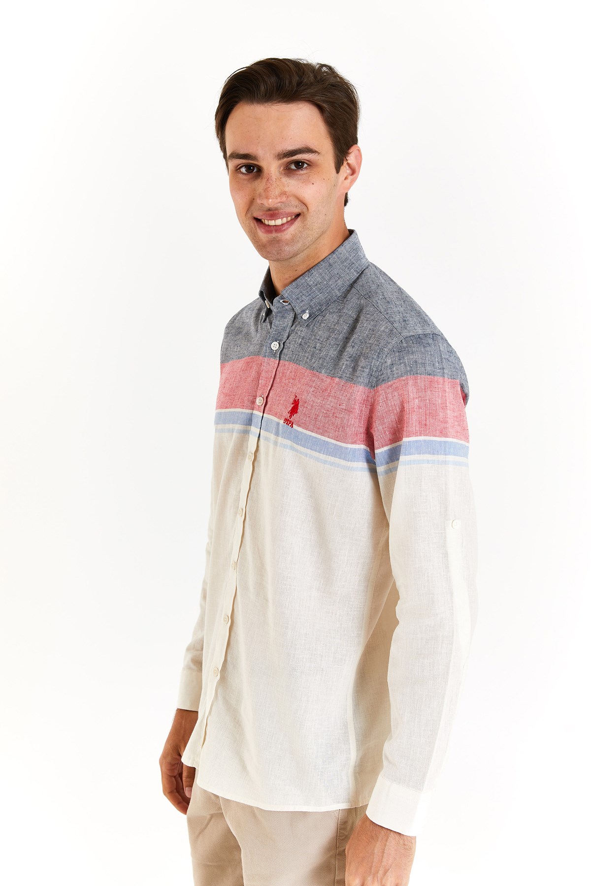 U.S. Polo Assn. Erkek Gömlek 50283691-VR030 Kırmızı