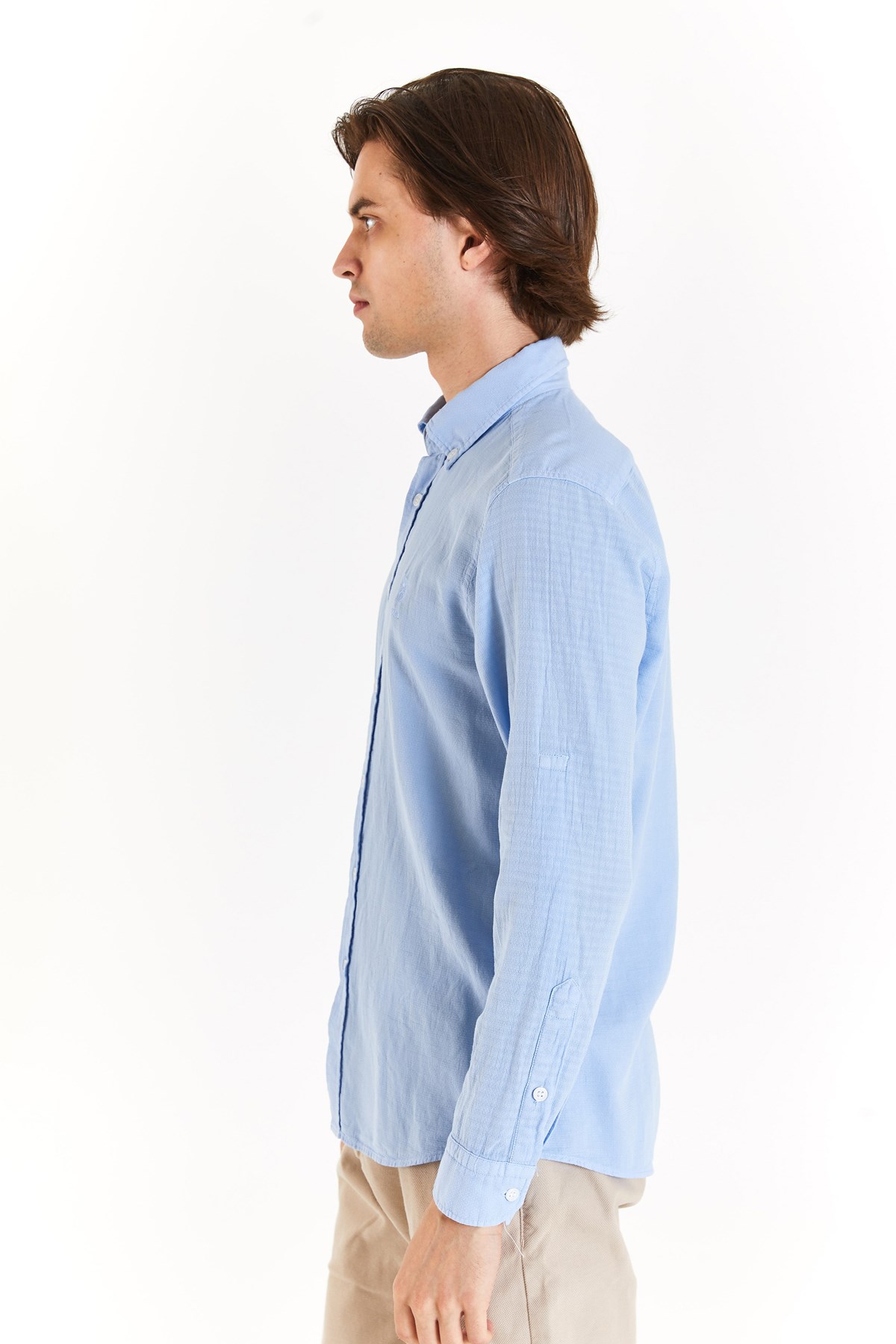 U.S. Polo Assn. Erkek Gömlek 50283718-VR003 Mavi