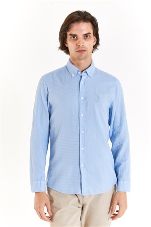 U.S. Polo Assn. Erkek Gömlek 50283718-VR003 Mavi