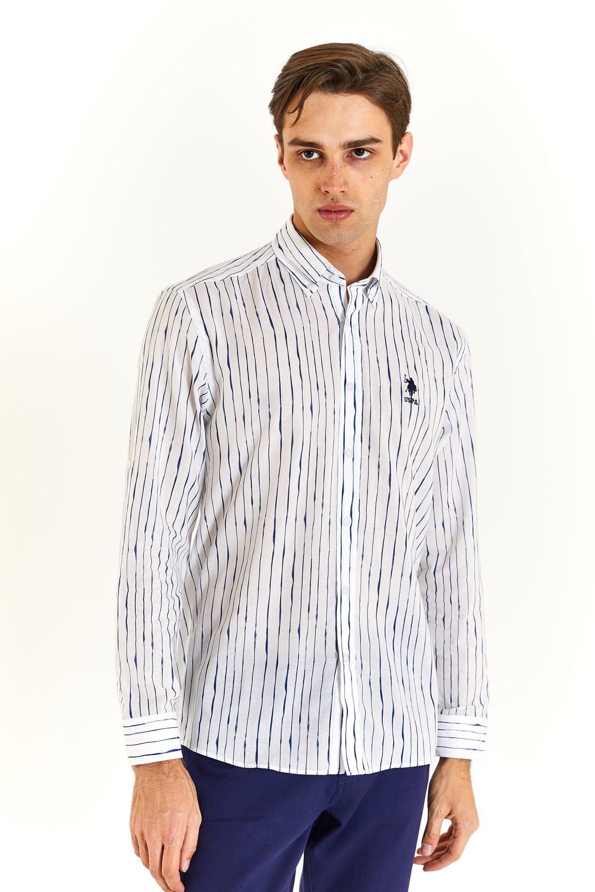 U.S. Polo Assn. Erkek Gömlek 50283771-VR013 Beyaz
