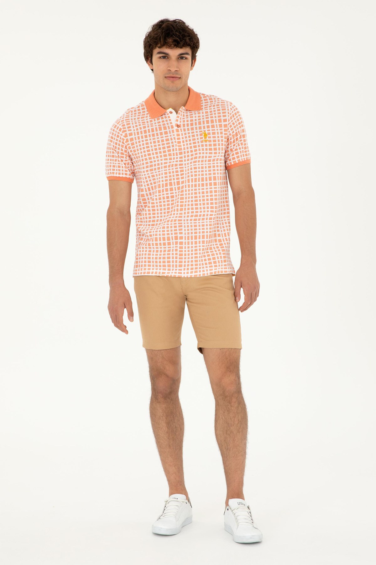 U.S. Polo Assn. Erkek Regular Bermuda Şort 50283928-VR015 Bej