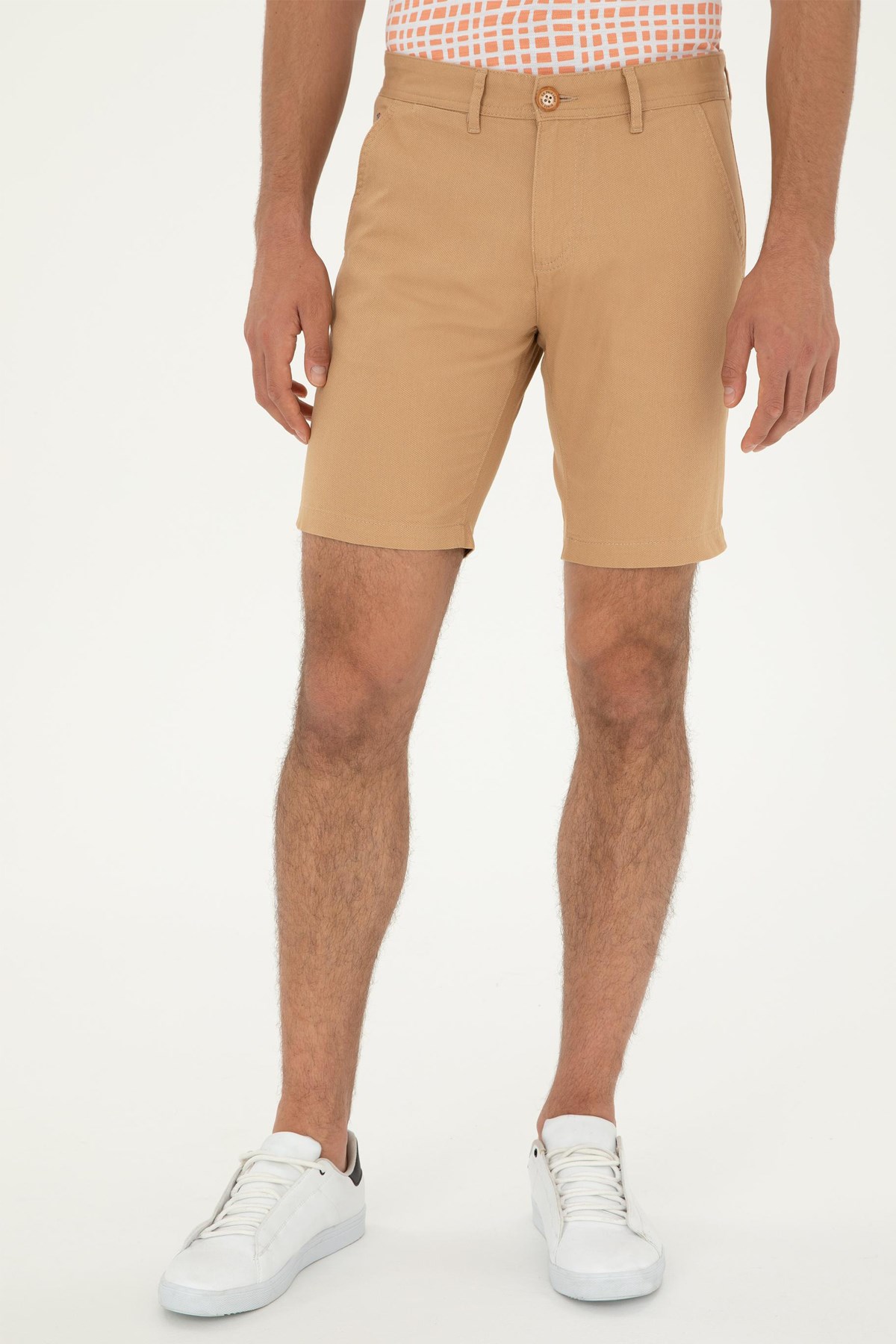 U.S. Polo Assn. Erkek Regular Bermuda Şort 50283928-VR015 Bej