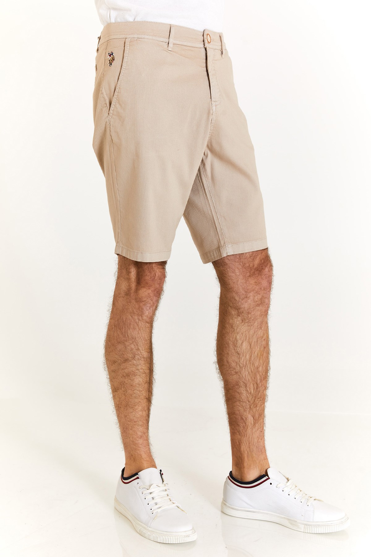 U.S. Polo Assn. Erkek Regular Bermuda Şort 50283928-VR049 Krem
