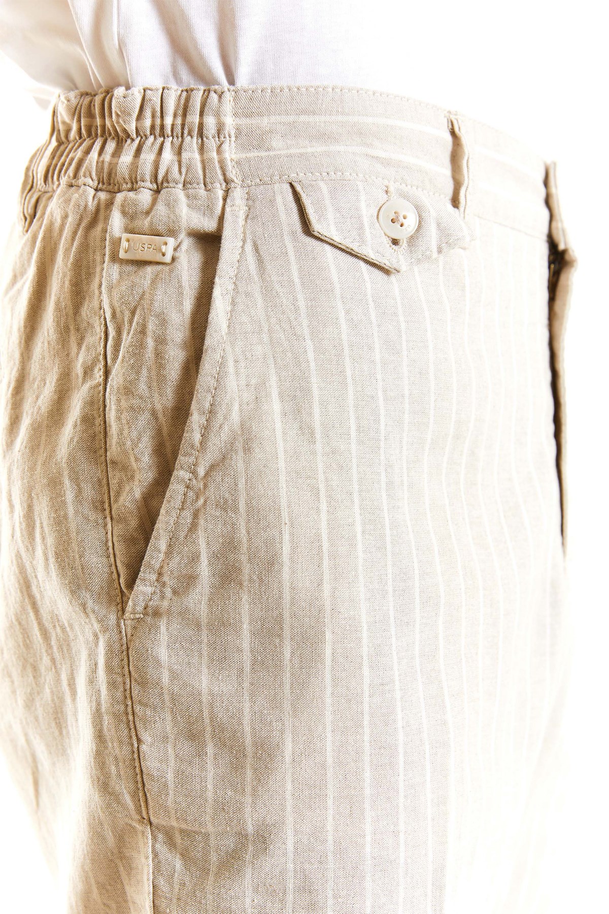 U.S. Polo Assn. Erkek Bermuda Şort 50283937-VR085 Bej