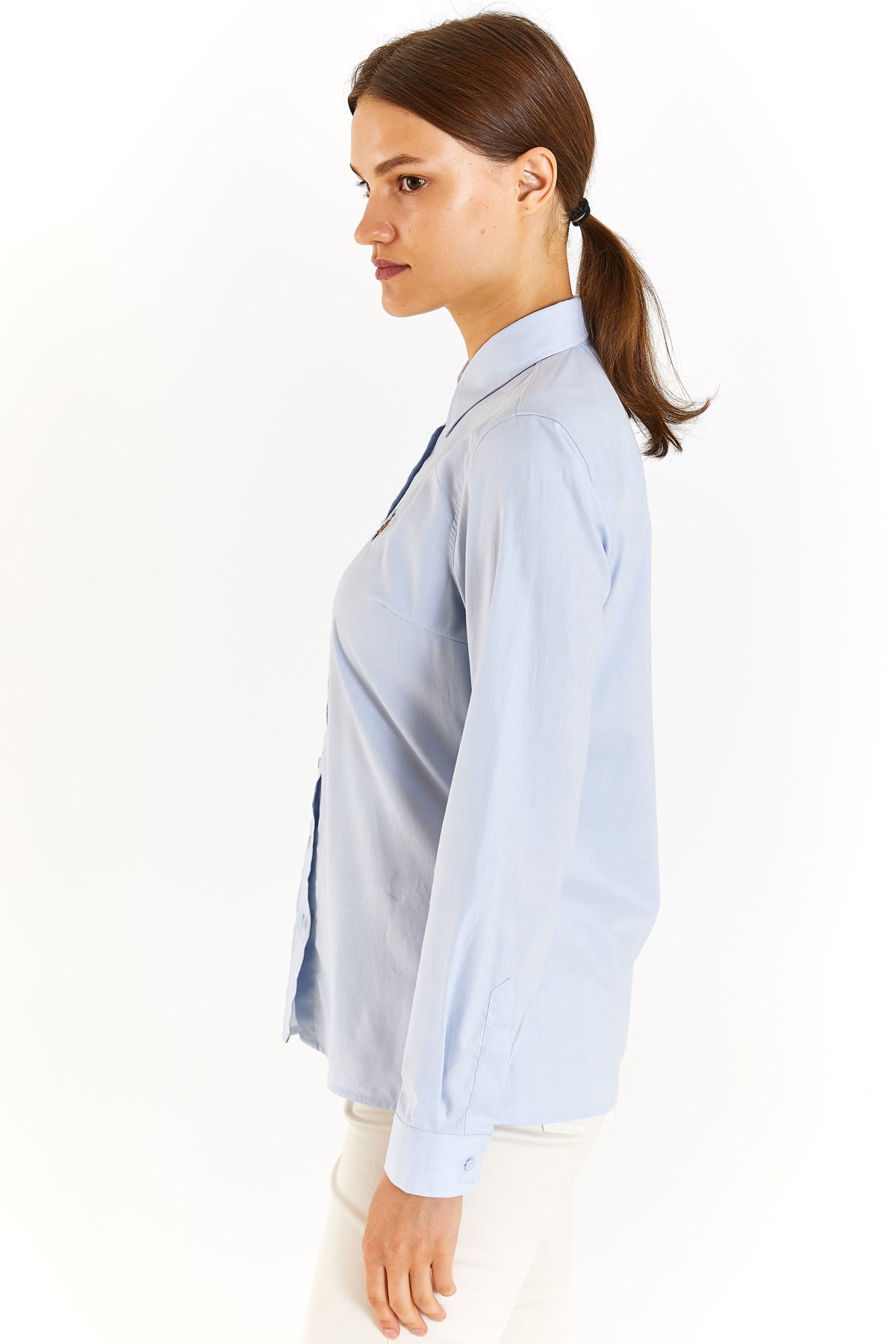 U.S. Polo Assn. Kadın Gömlek 50283987-VR003 Mavi