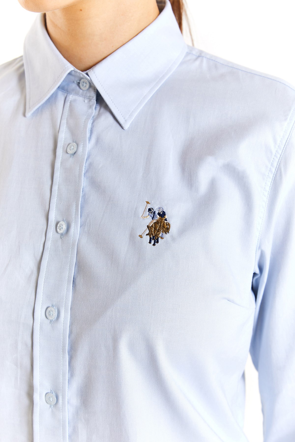 U.S. Polo Assn. Kadın Gömlek 50283987-VR003 Mavi