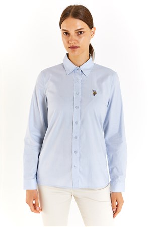 U.S. Polo Assn. Kadın Gömlek 50283987-VR003 Mavi