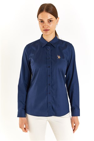 U.S. Polo Assn. Kadın Slim Gömlek 50283987-VR033 Lacivert