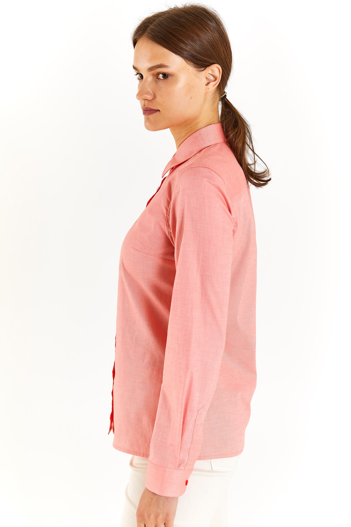 U.S. Polo Assn. Kadın Gömlek 50283987-VR239 Pembe