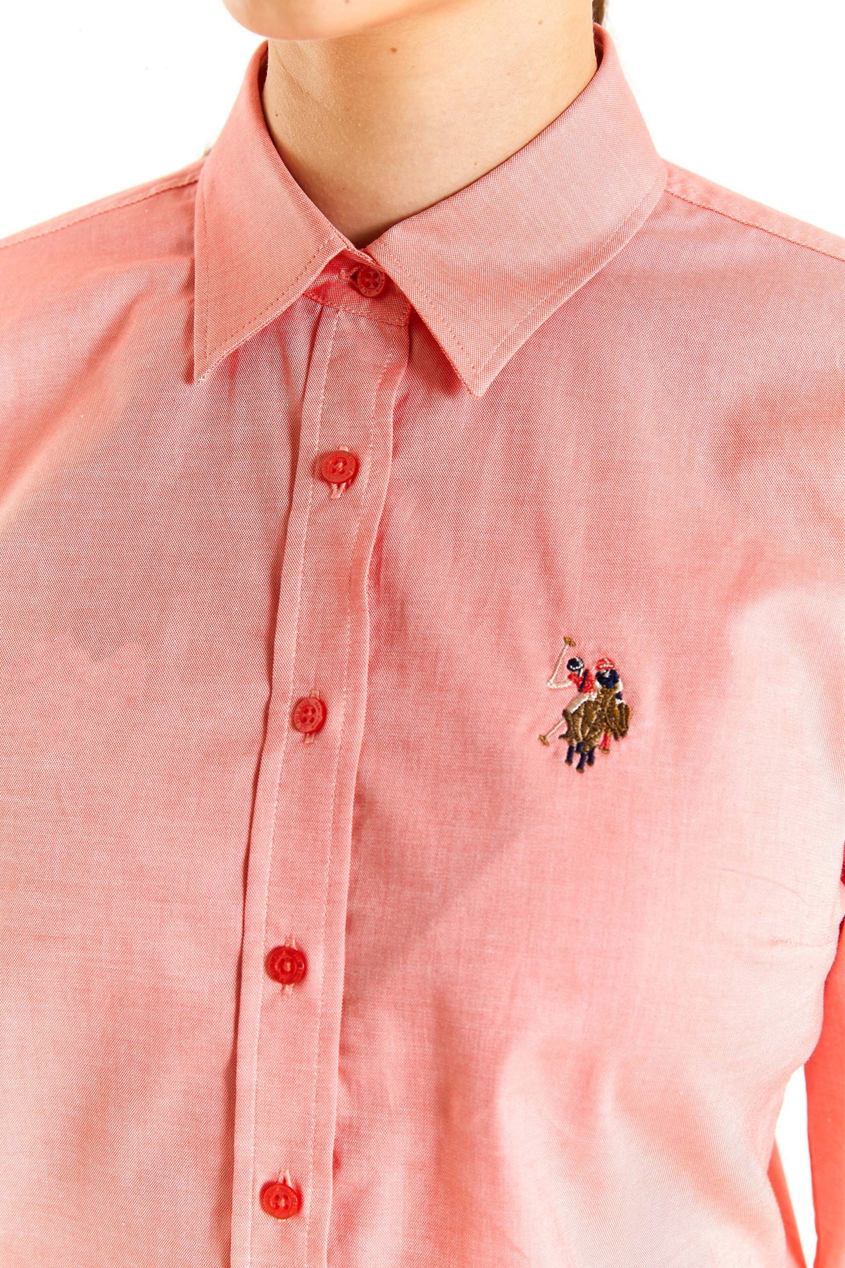 U.S. Polo Assn. Kadın Gömlek 50283987-VR239 Pembe