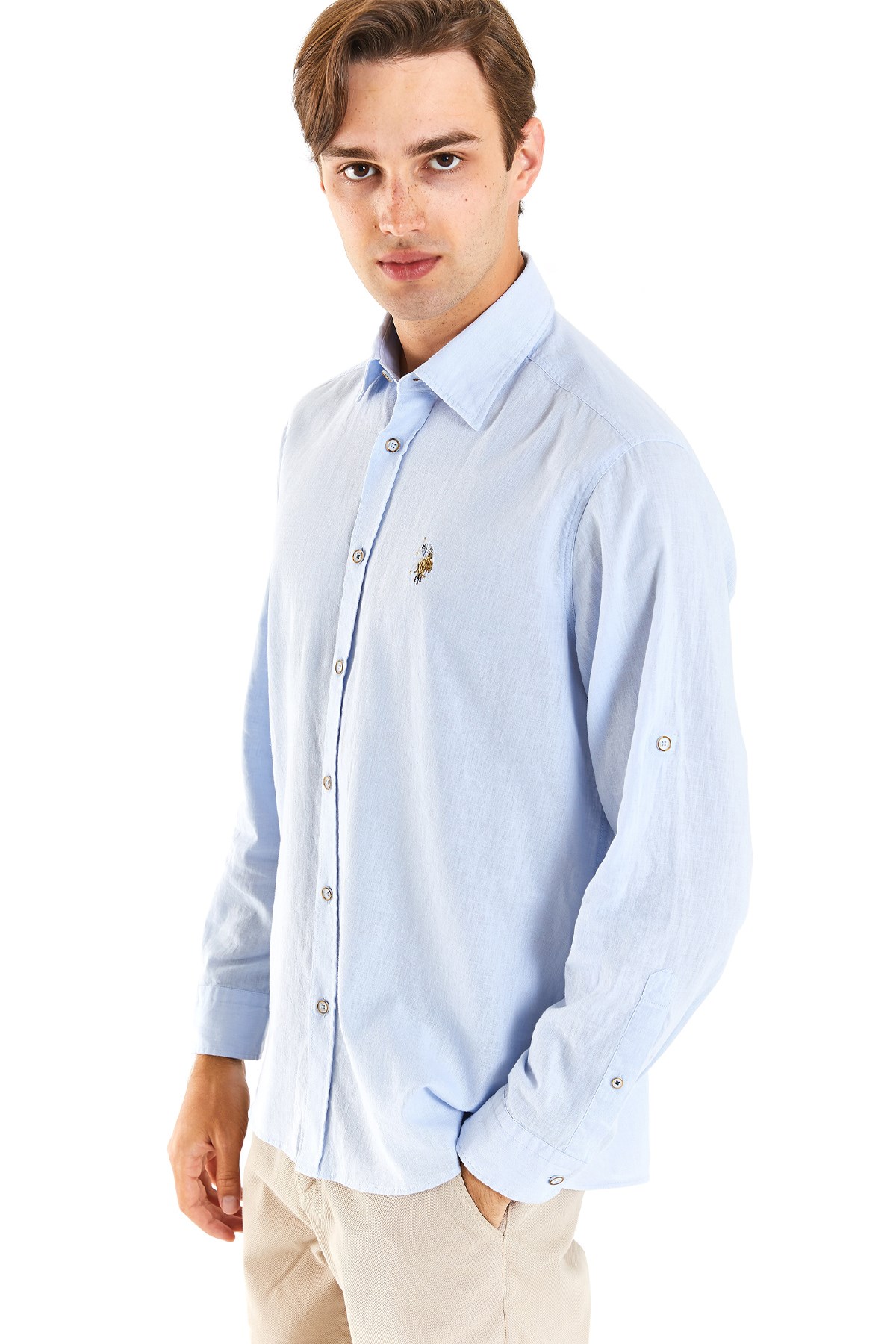 U.S. Polo Assn. Erkek Comfort Gömlek 50284297-VR003 Mavi