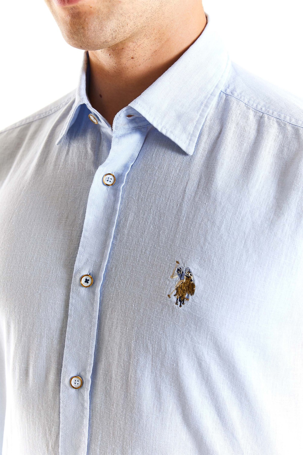 U.S. Polo Assn. Erkek Comfort Gömlek 50284297-VR003 Mavi