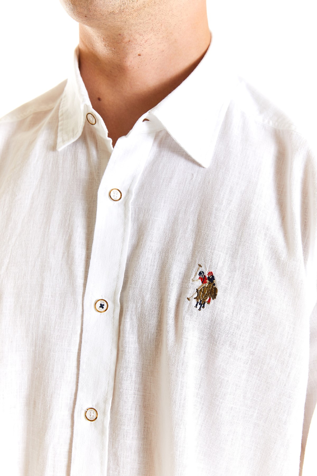 U.S. Polo Assn. Erkek Comfort Gömlek 50284297-VR013 Beyaz