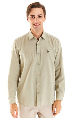 U.S. Polo Assn. Erkek Comfort Fit Gömlek 50284297-VR027 Haki