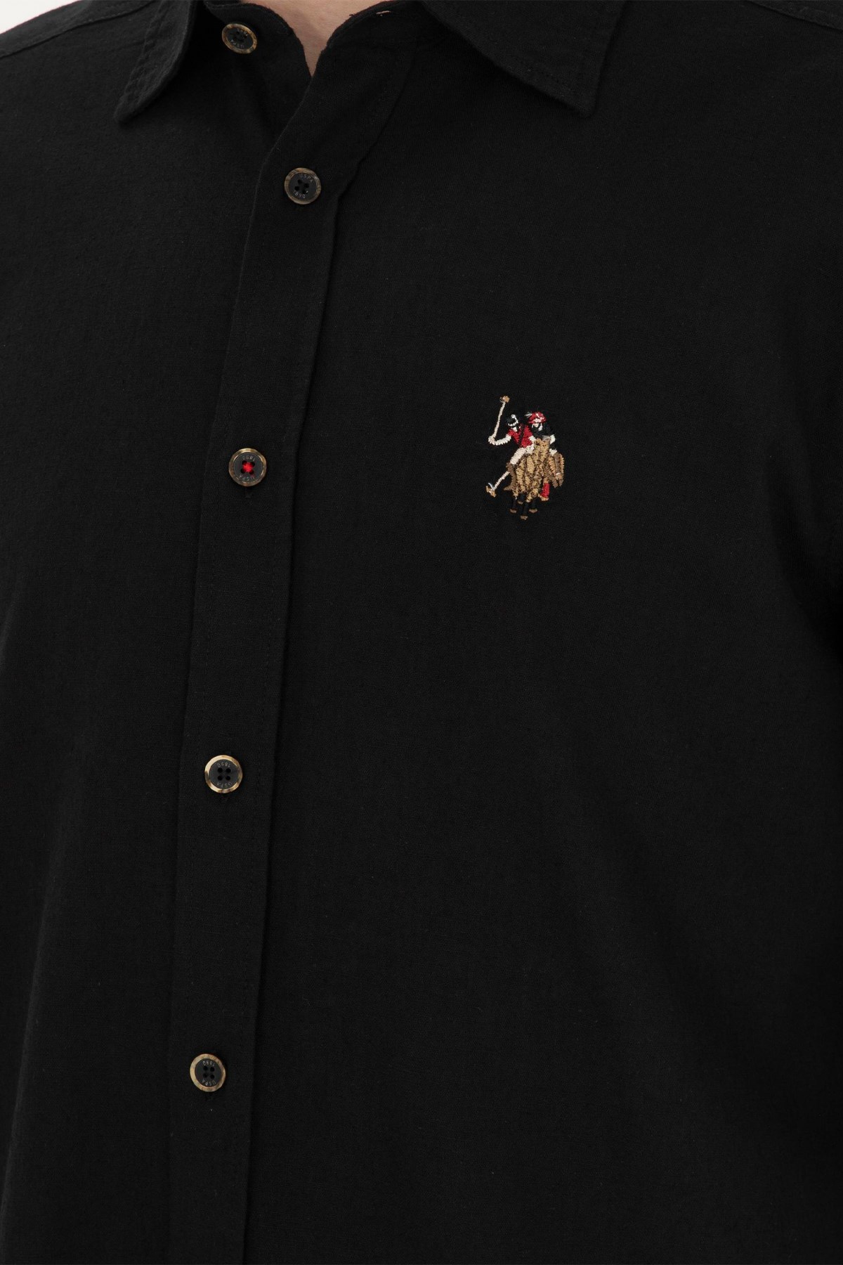 U.S. Polo Assn. Erkek Gömlek 50284297-VR046 Siyah