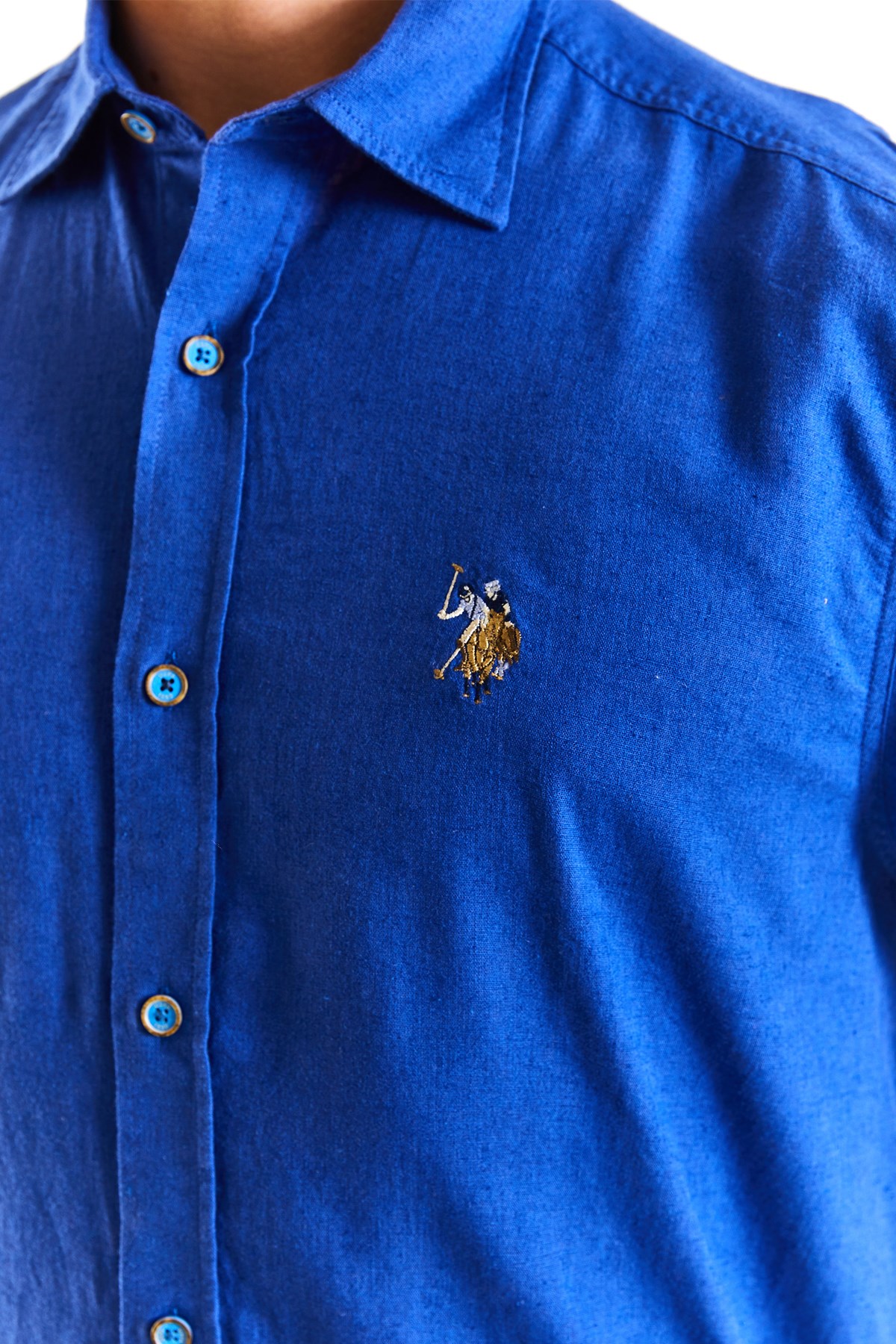 U.S. Polo Assn. Erkek Gömlek 50284297-VR212 Mavi