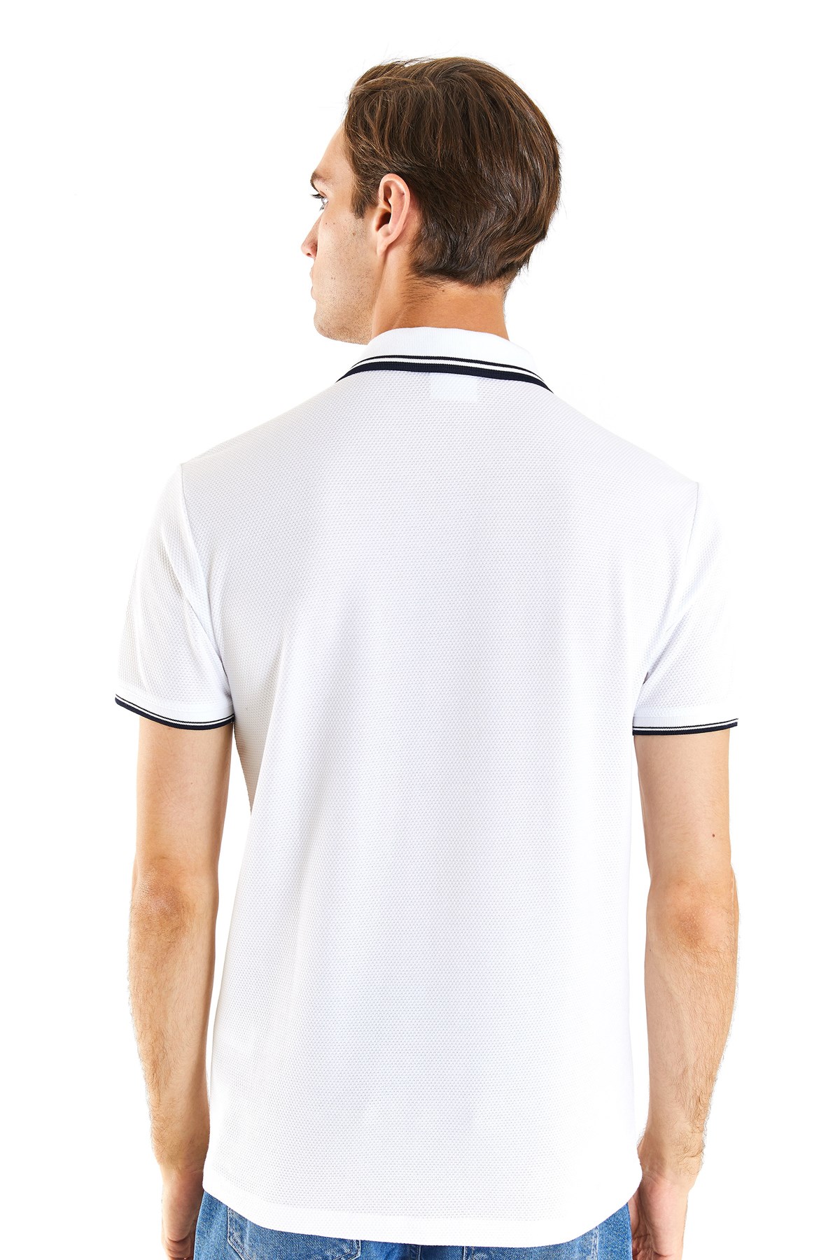 U.S. Polo Assn. Slim Erkek Tişört 50285158-VR013 Beyaz