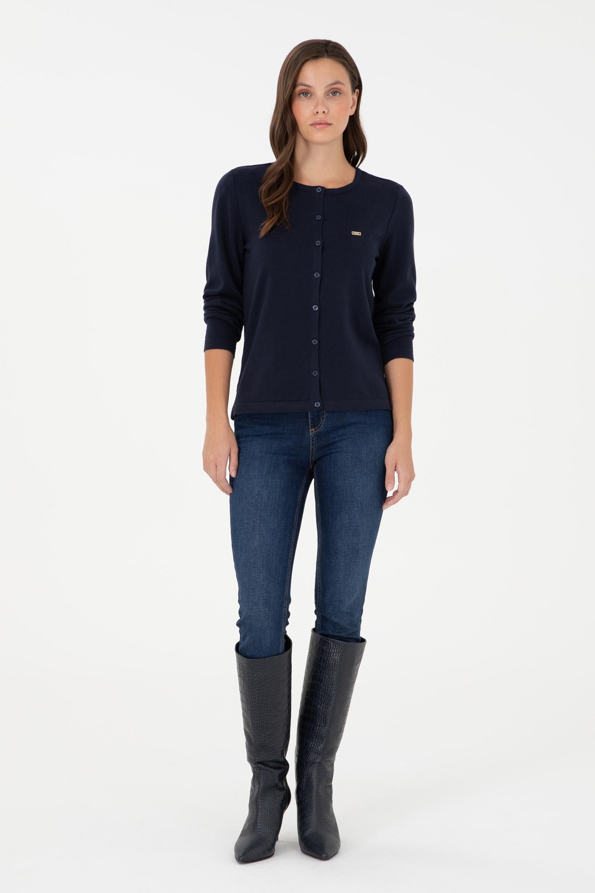 U.S. Polo Assn. Kadın Hırka 50288996-VR033 Lacivert