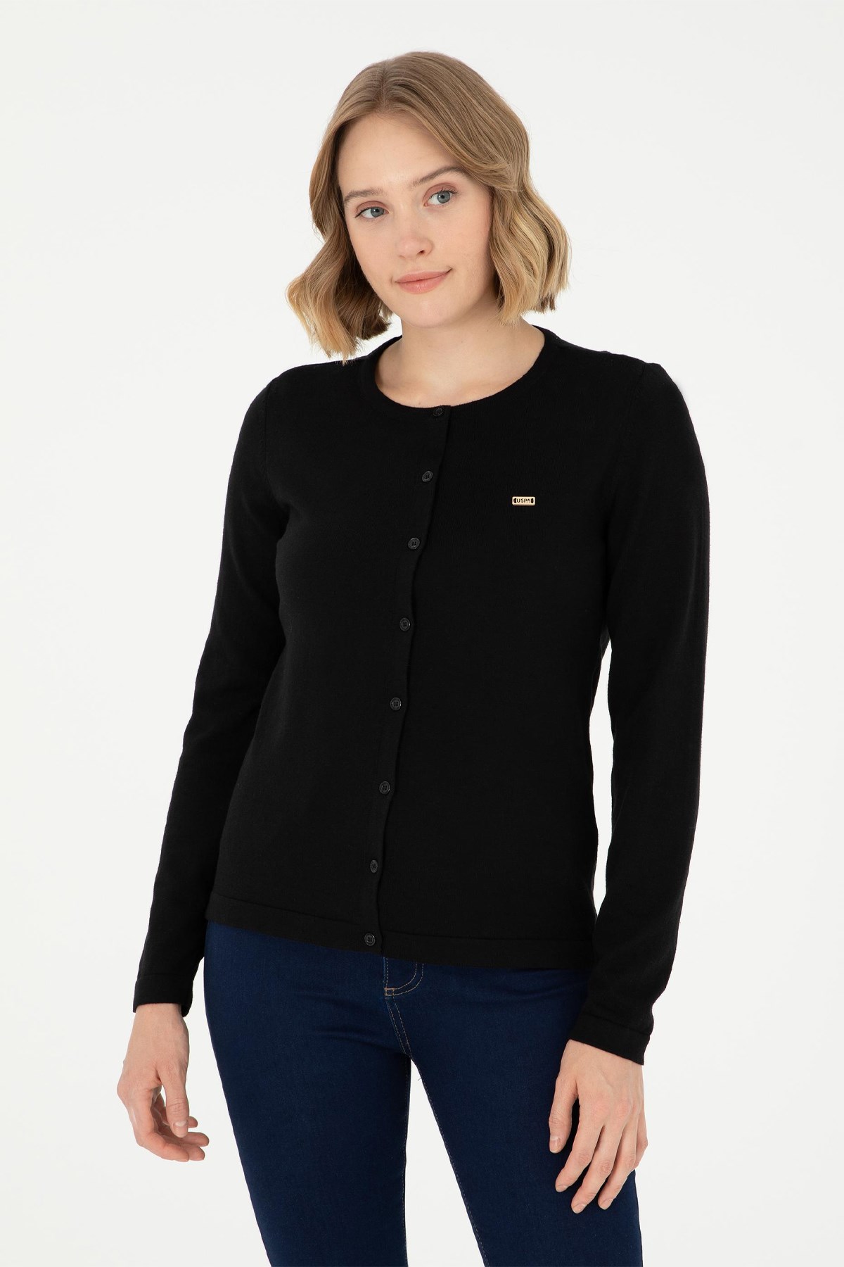 U.S. Polo Assn. Kadın Hırka 50288996-VR046 Siyah