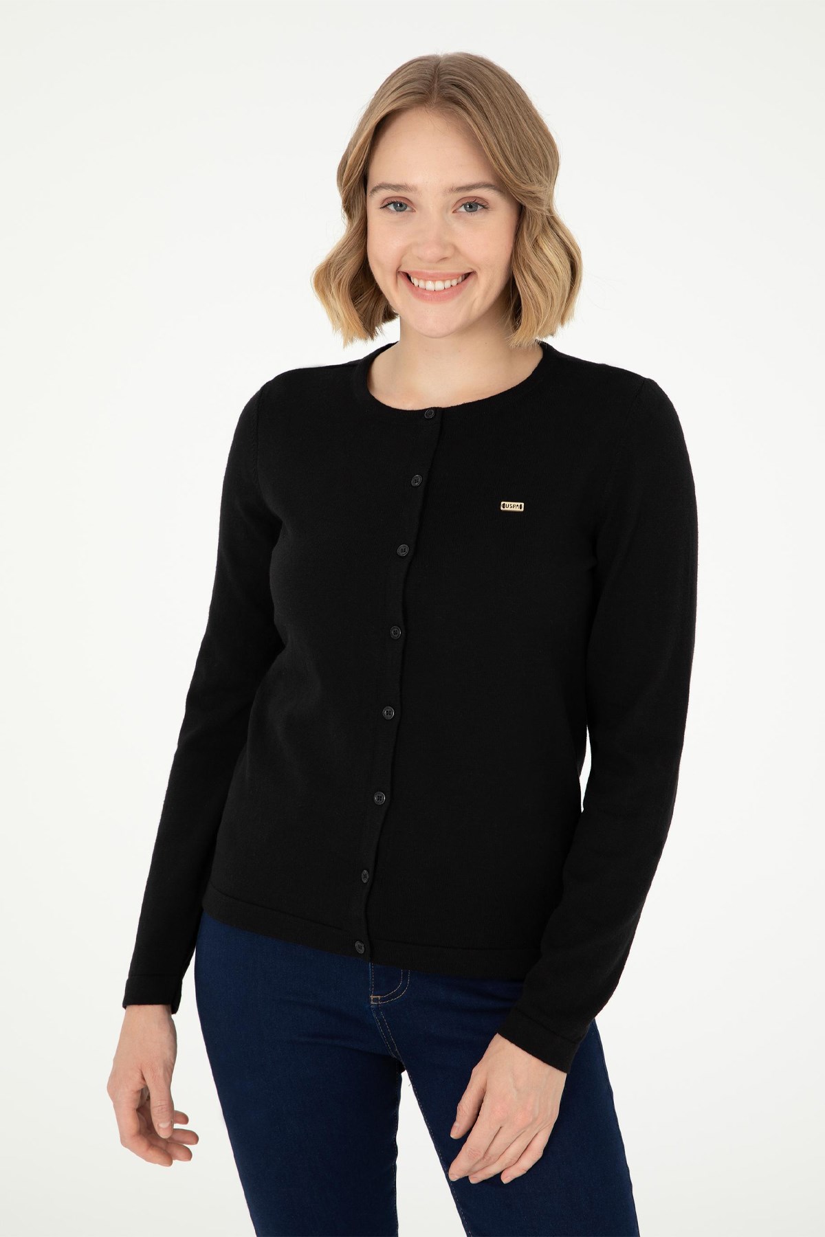 U.S. Polo Assn. Kadın Hırka 50288996-VR046 Siyah