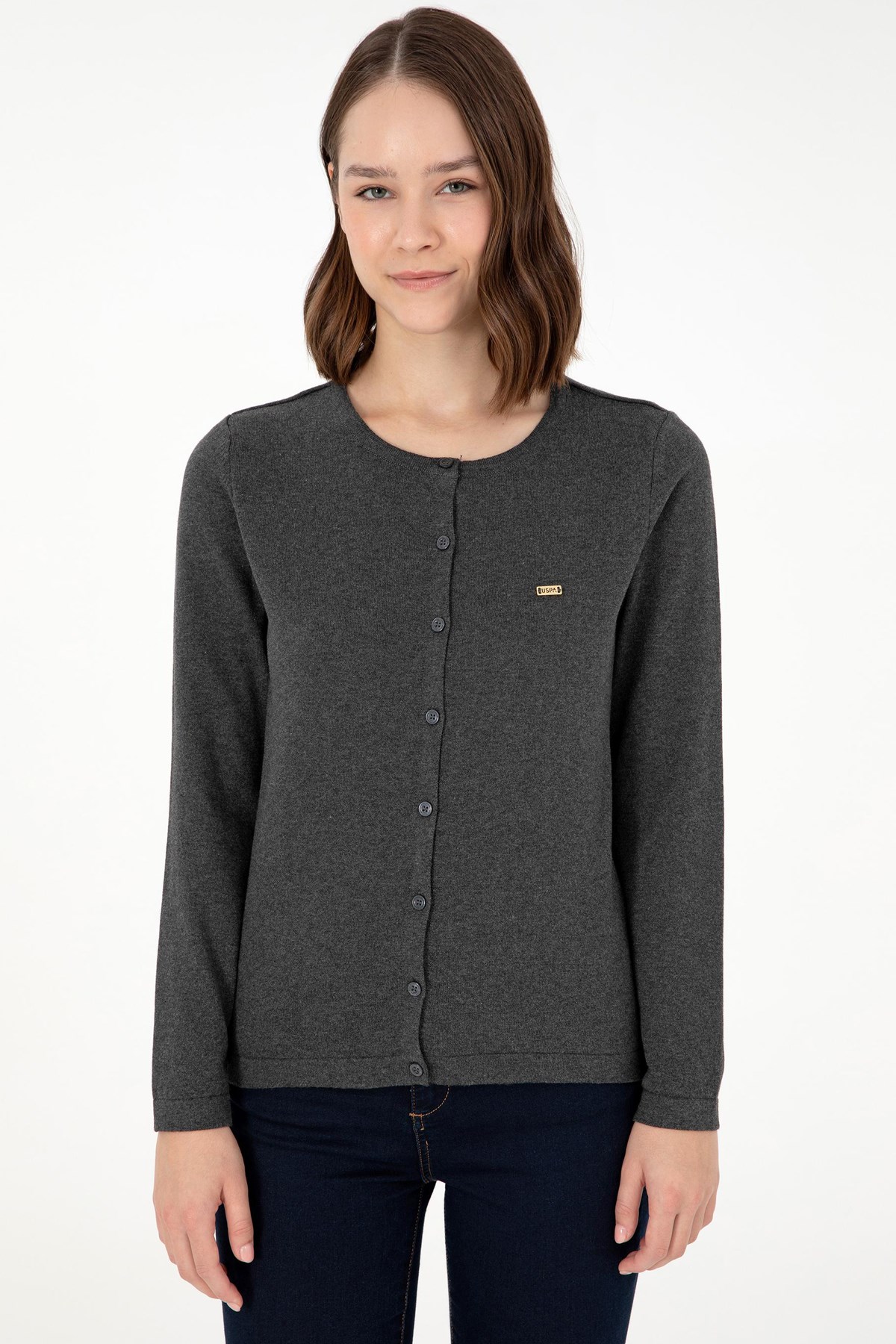 U.S. Polo Assn. Kadın Hırka 50288996-VR081 Antrasit