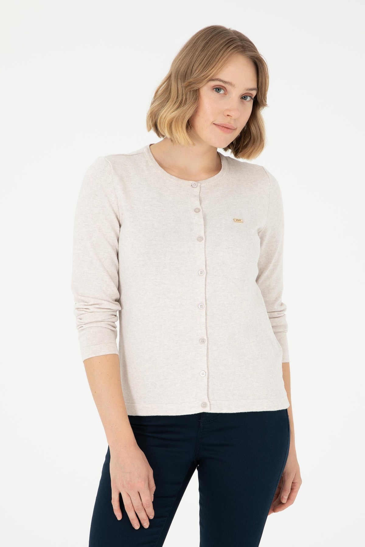 U.S. Polo Assn. Kadın Hırka 50288996-VR225 Bej