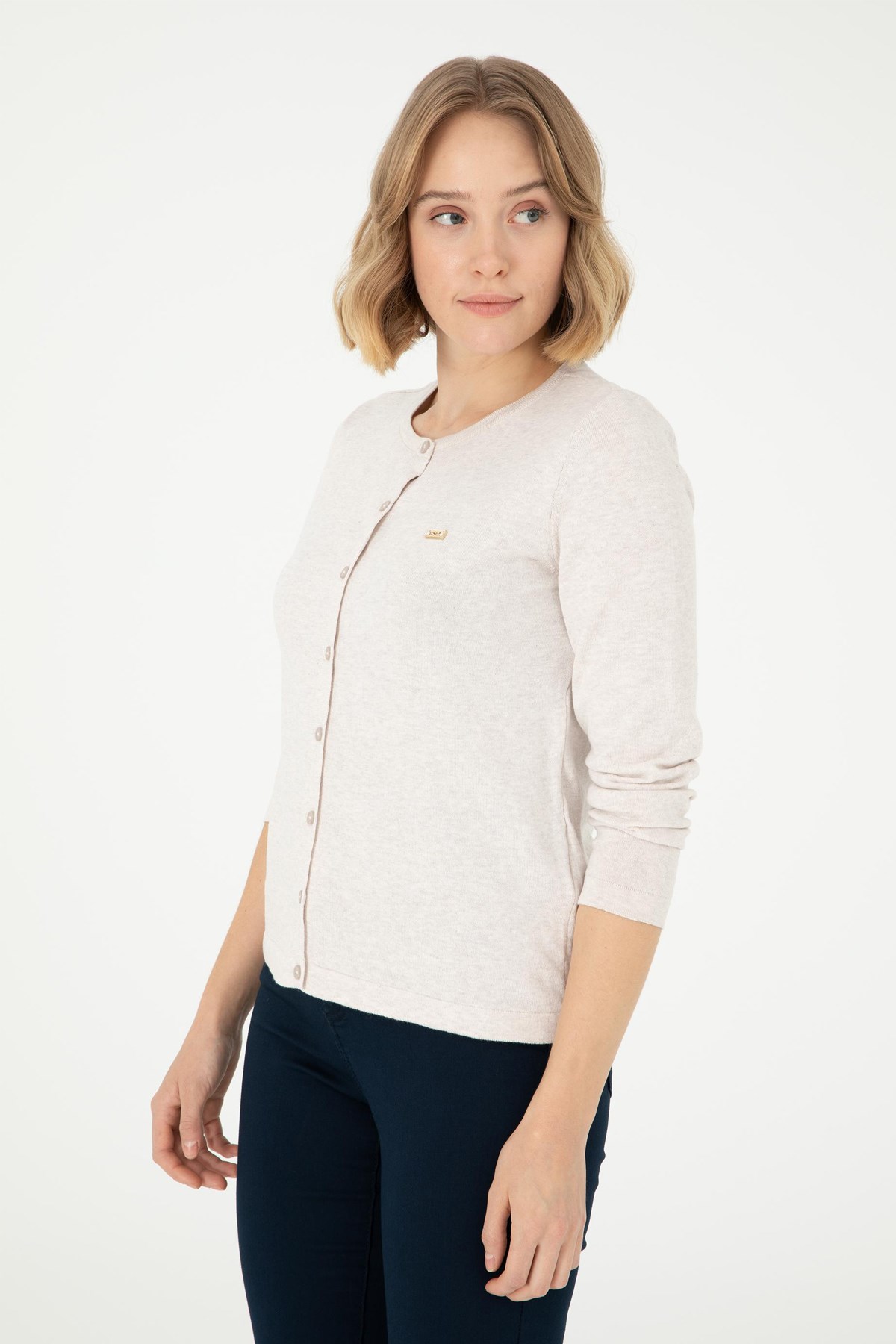 U.S. Polo Assn. Kadın Hırka 50288996-VR225 Bej