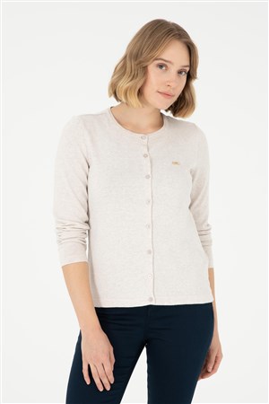 U.S. Polo Assn. Kadın Hırka 50288996-VR225 Bej